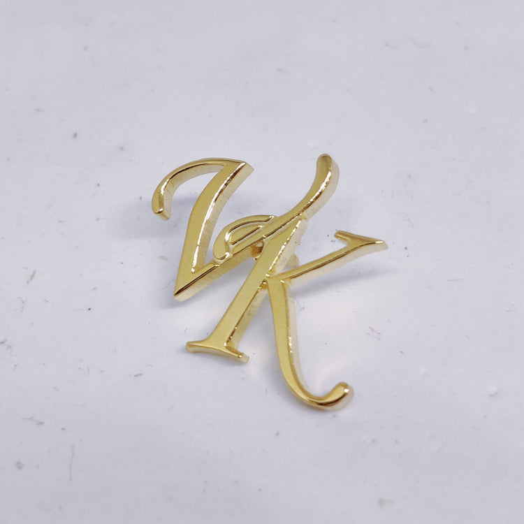 VK Double Initial Lapel