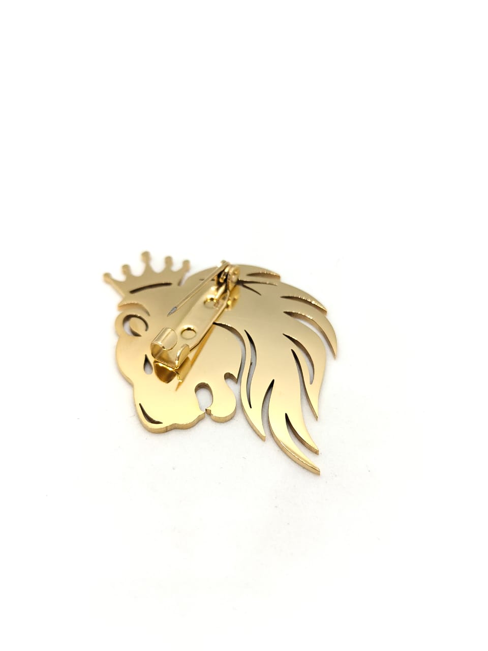 Regal Lion Crown Brooch