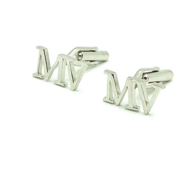 MV Double Initial Cufflinks