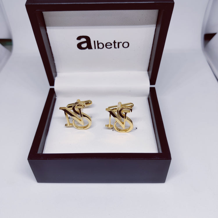 NS Double Initial Cufflinks