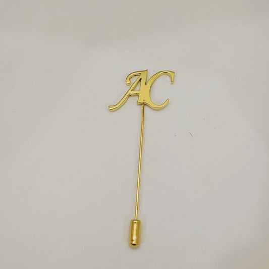 AC Double Initial Lapel Pin