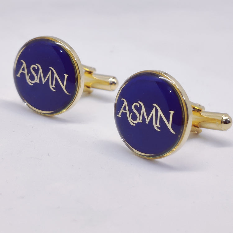 ASMN initial monogram cufflinks