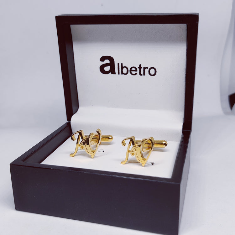 AV Double Initial Cufflinks