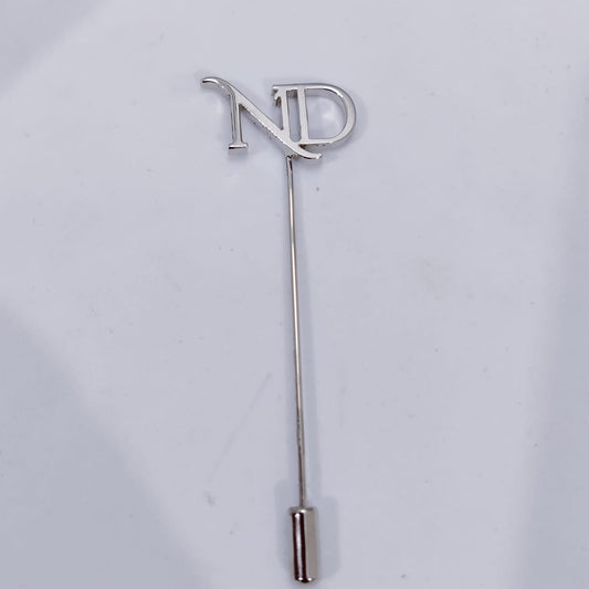 ND Double Initial Lapel Pin