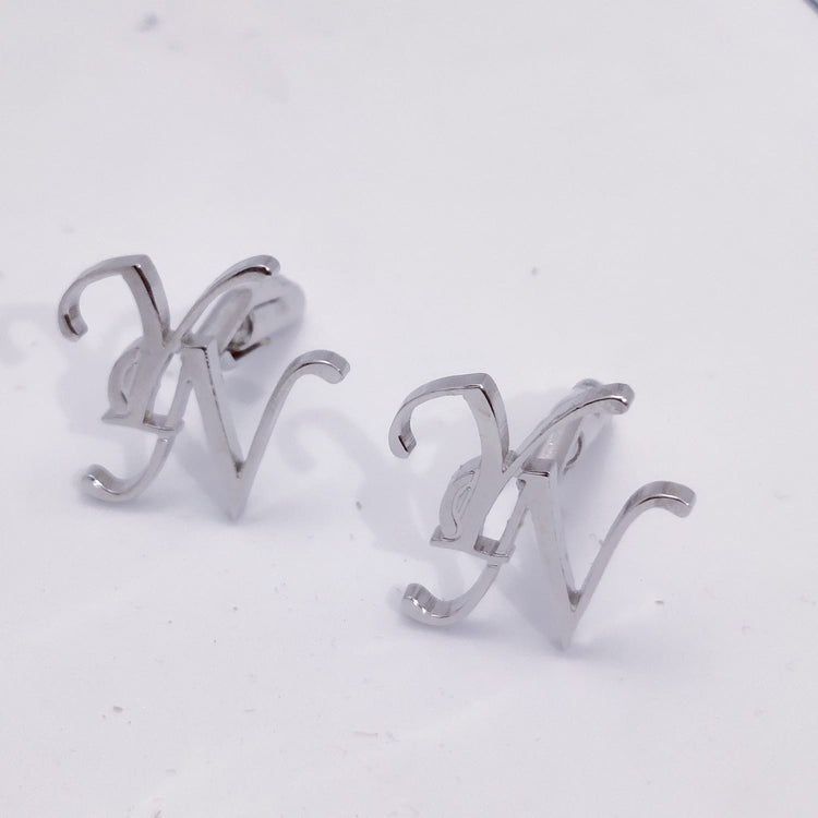 YN Double Initial Cufflinks