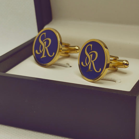 SR initial monogram cufflinks