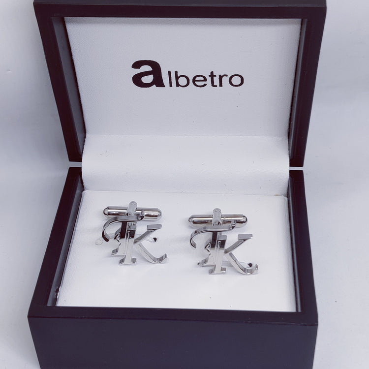 TK Double Initial Cufflinks