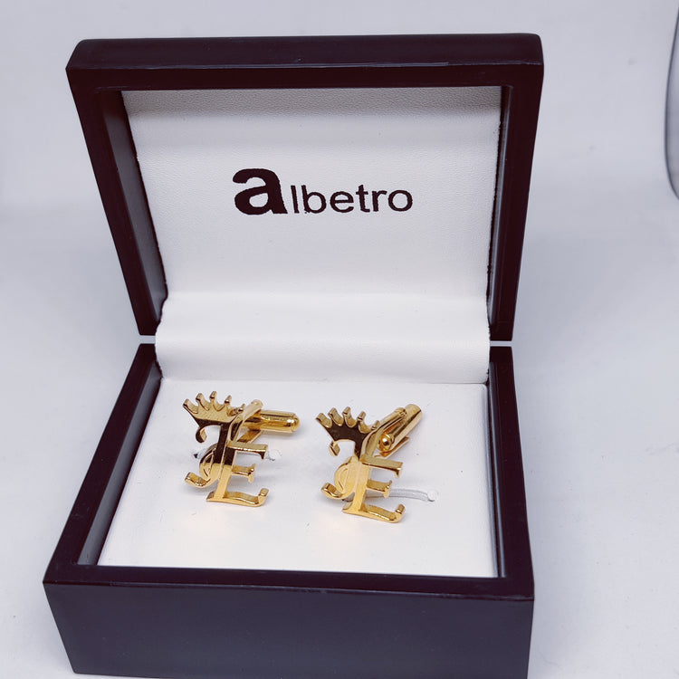 JE Double Initial Cufflinks