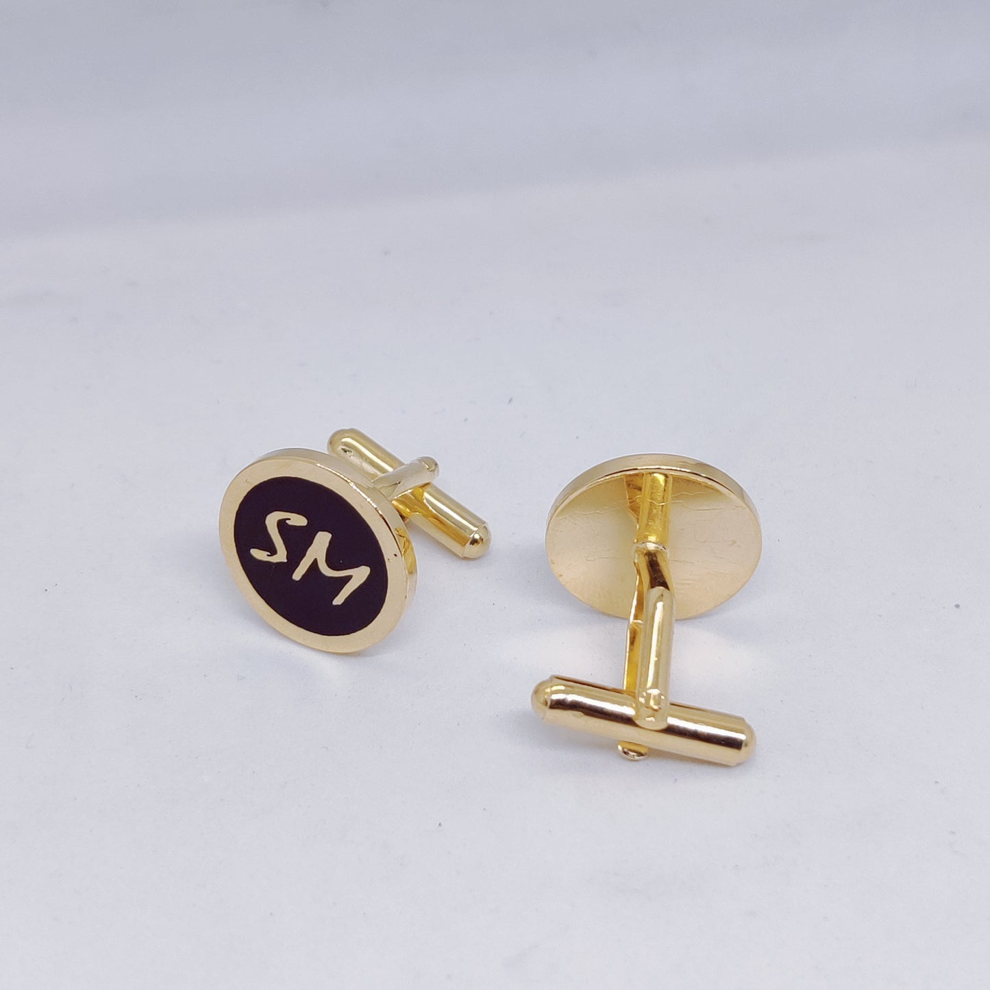 SM initial monogram cufflinks