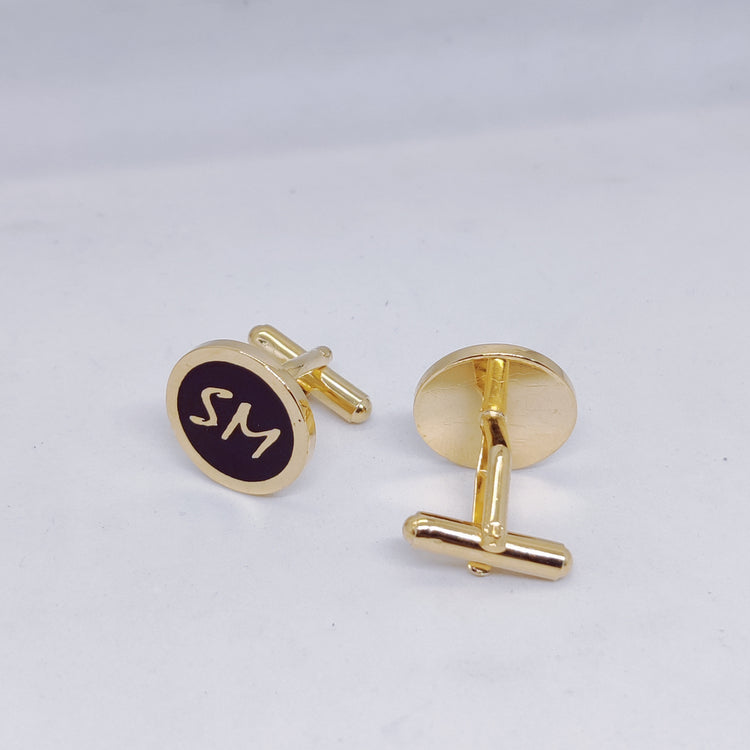 SM initial monogram cufflinks
