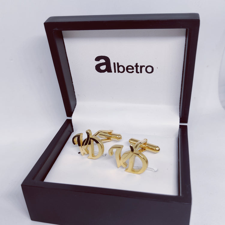 VD Double Initial Cufflinks