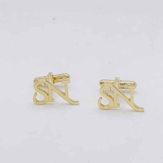SN Double Initial Cufflinks