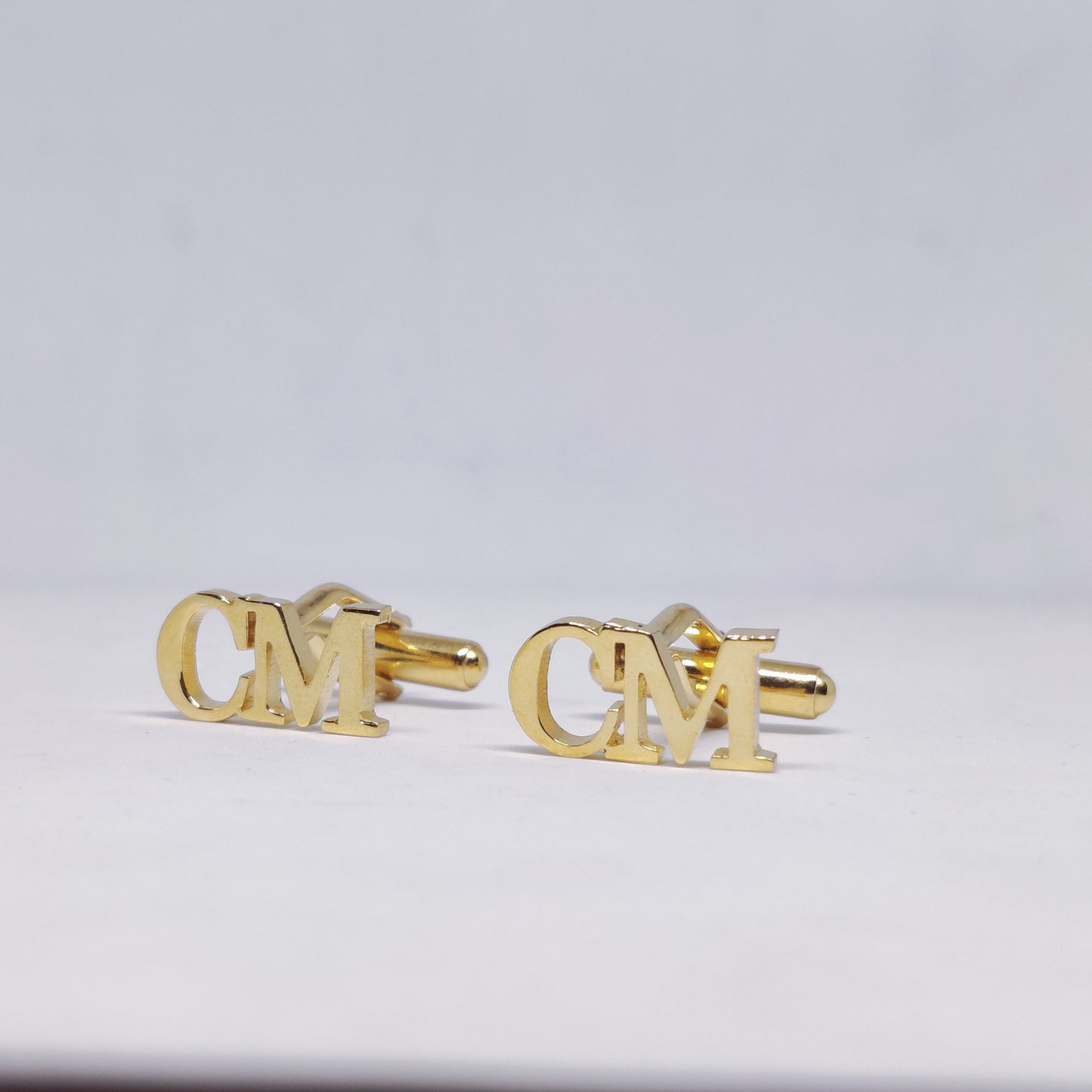 CM Double Initial Cufflinks