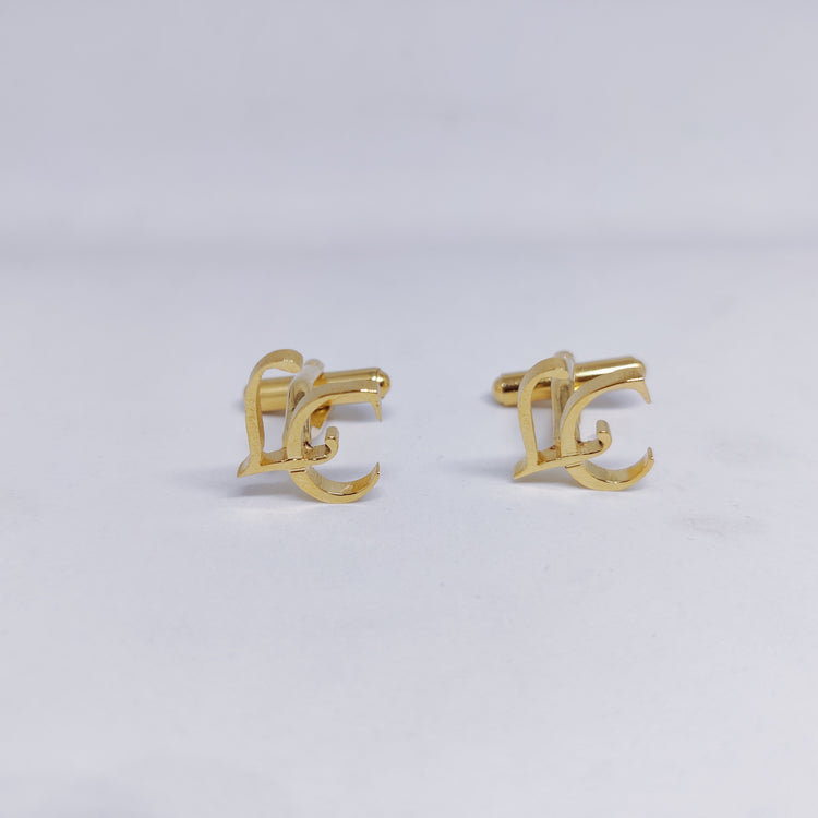 LC Double Initial Cufflinks