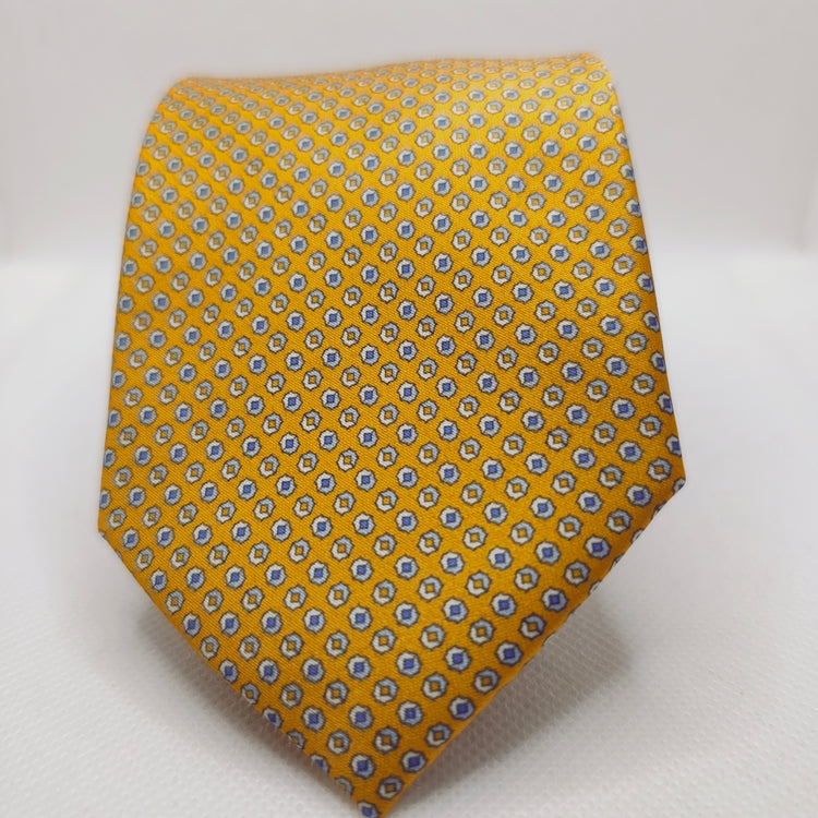 Golden Charm Geometric Tie