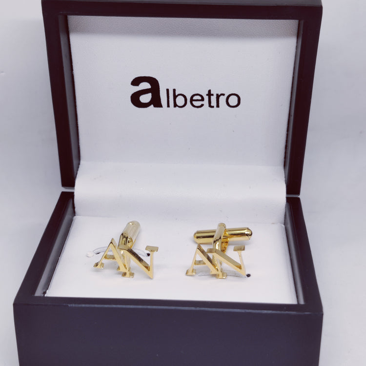 AN Double Initial Cufflinks