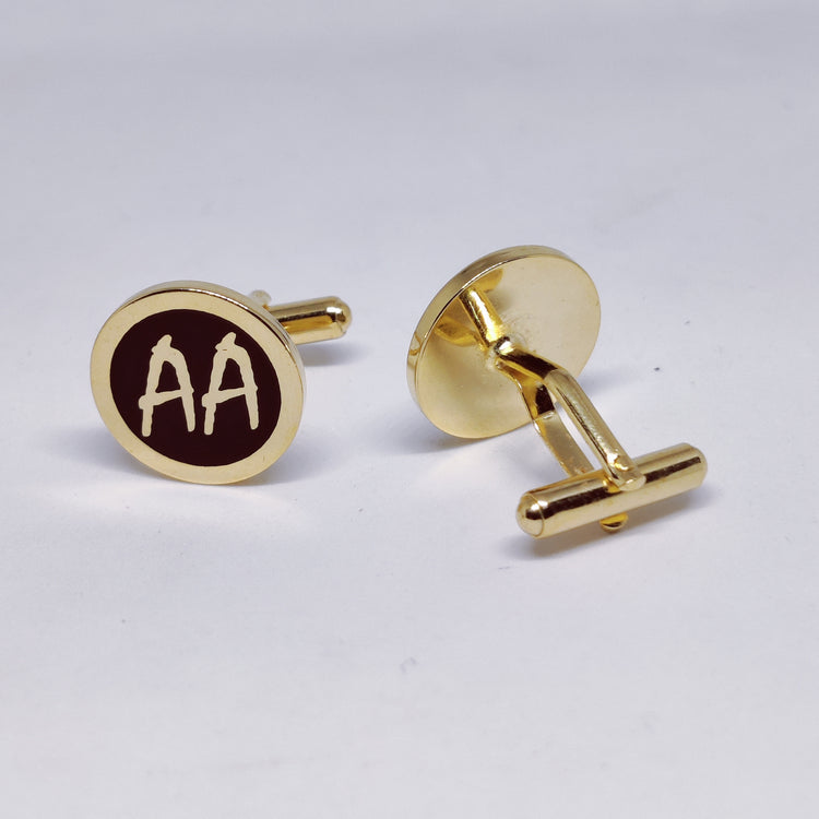 AA initial monogram cufflinks