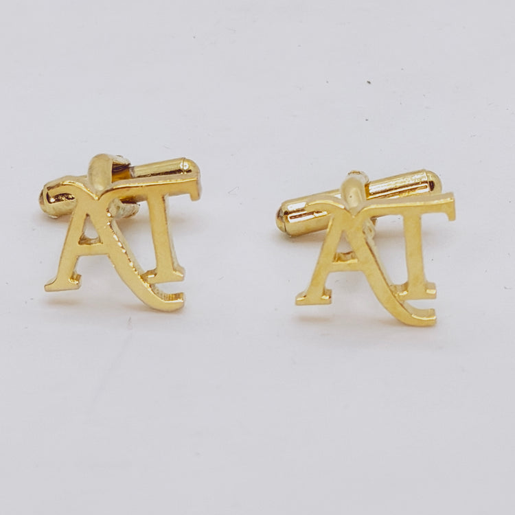 AT Double Initial Cufflinks