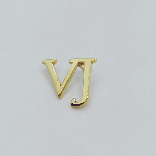 VJ Double Initial Lapel pin