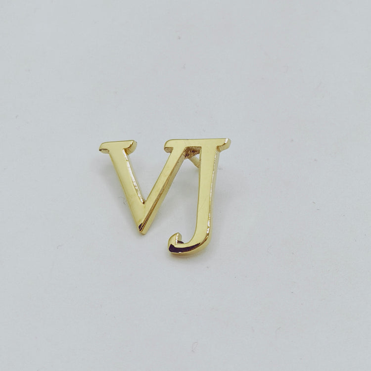 VJ Double Initial Lapel pin