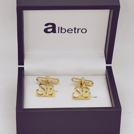 SB Double Initial Cufflinks