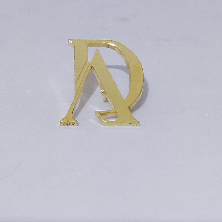 AD Double Initial Lapel Pin