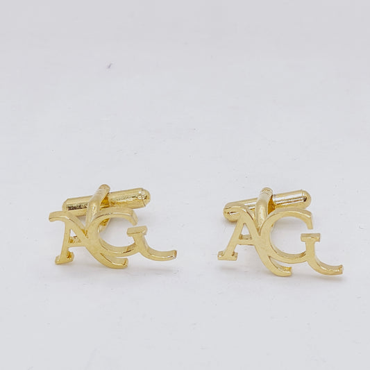 AG Double Initial Cufflinks