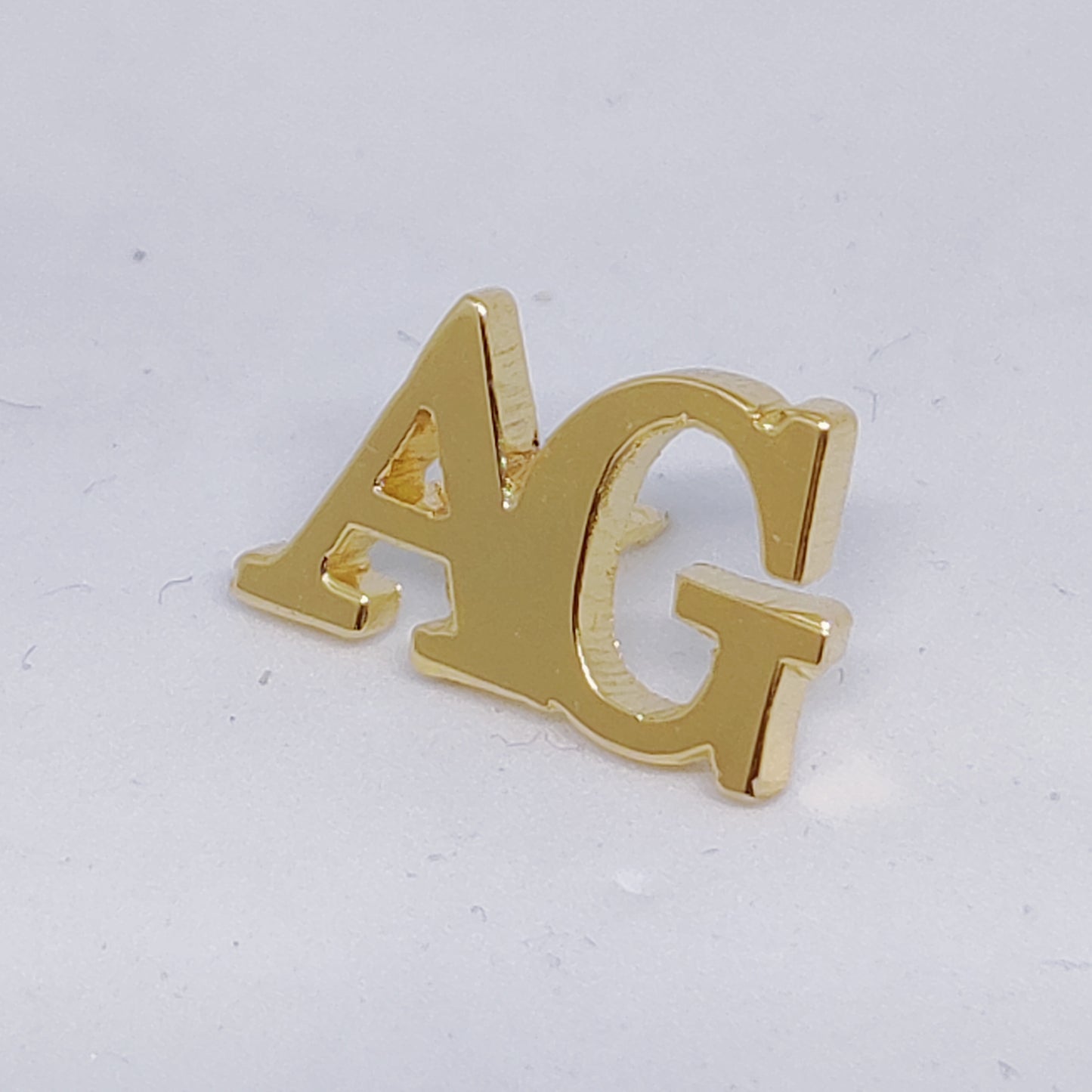 AG Double Initial Brooch Lapel Pin