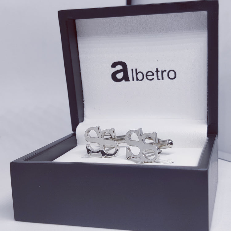 SS Double Initial Cufflinks