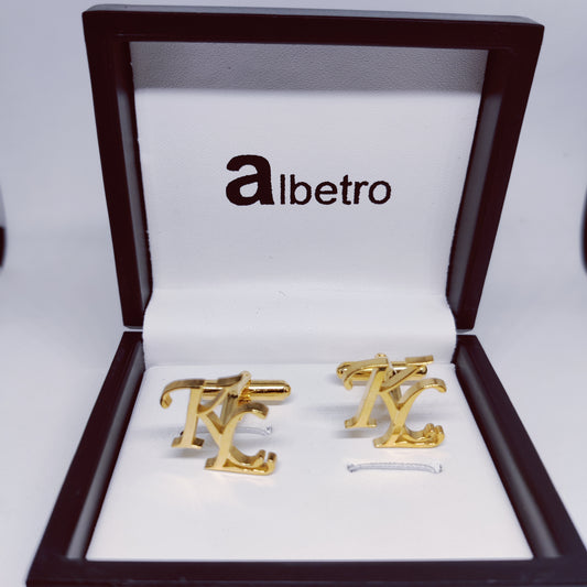 KL Double Initial Cufflinks