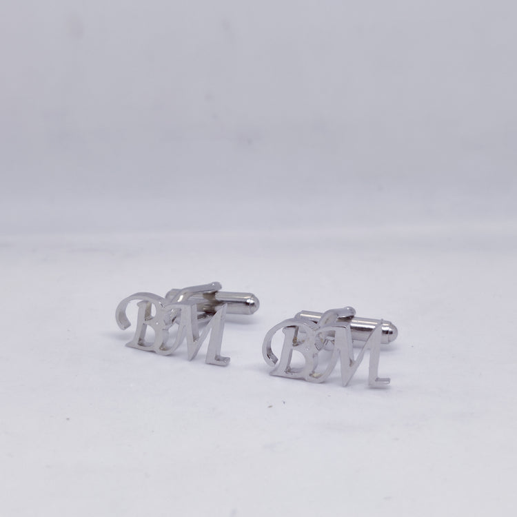 BM Double Initial Cufflinks