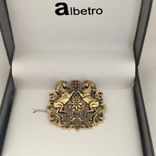 Royal Stallion Crest Brooch