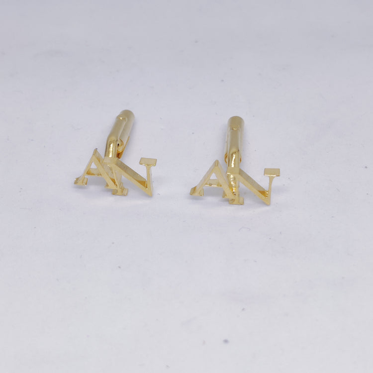 AN Double Initial Cufflinks