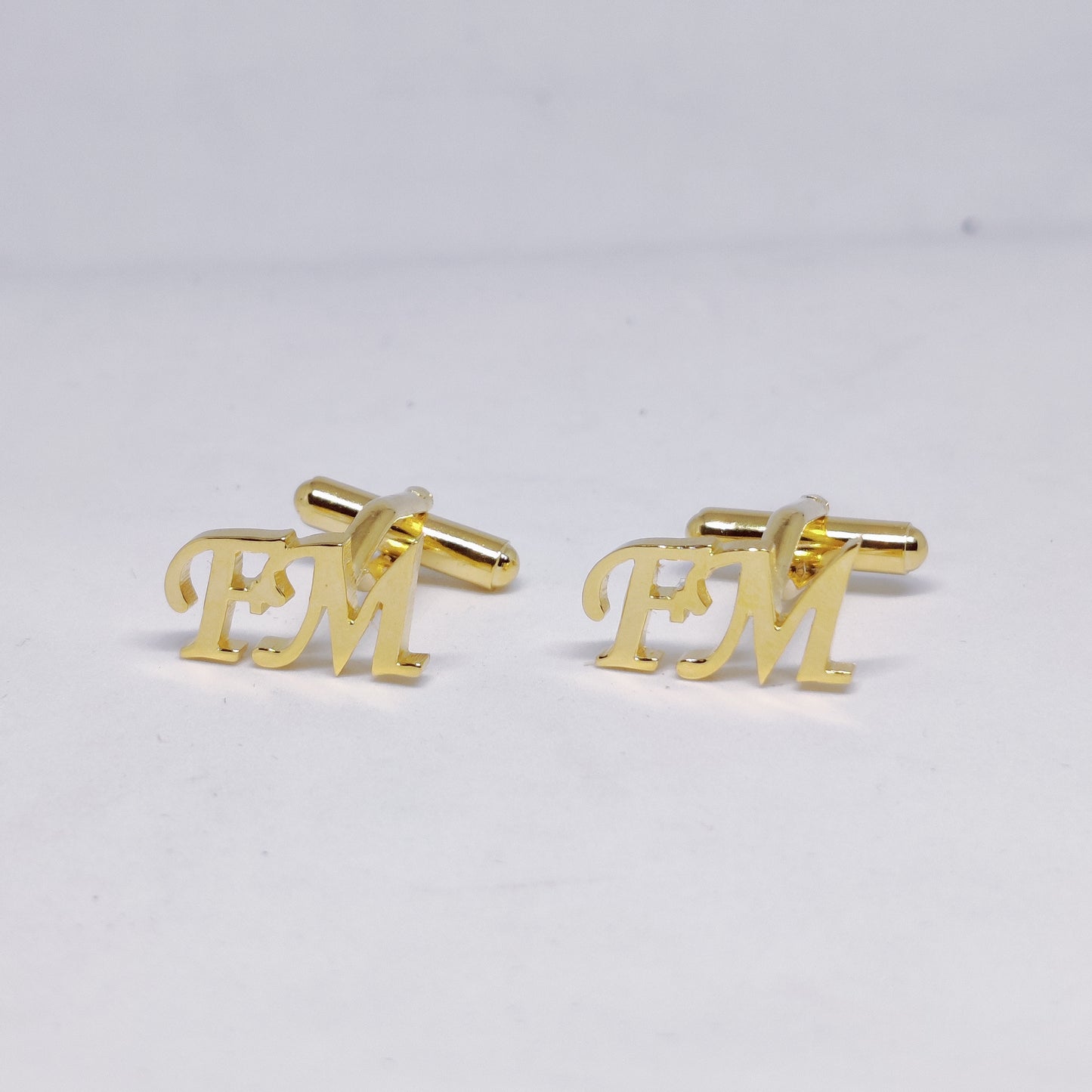 FM Double Initial Cufflinks