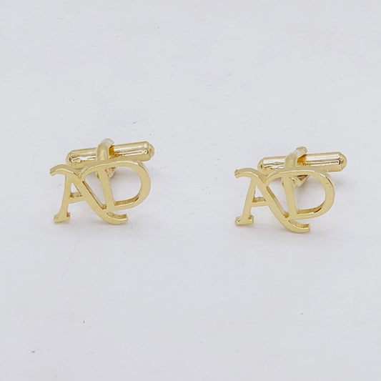 AD Double Initial Cufflinks