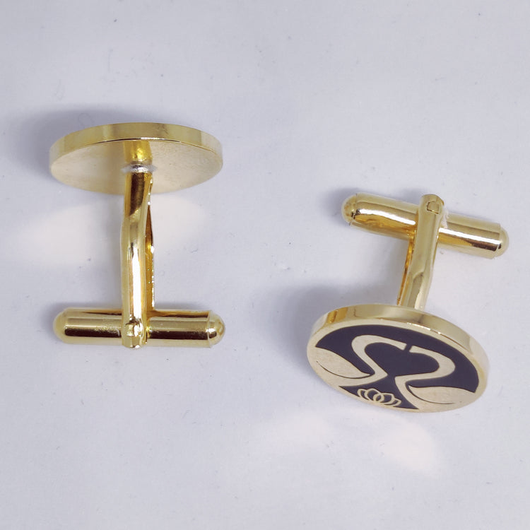 Swan Enamel Cufflinks