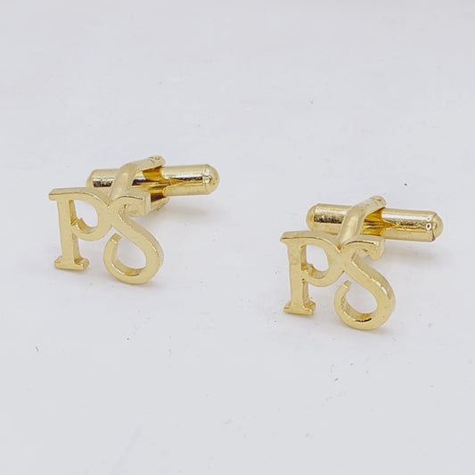 PS Double Initial Cufflinks