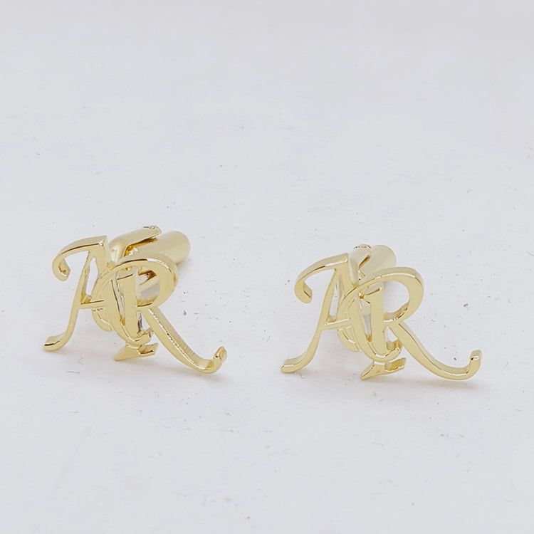 AR Double Initial Cufflinks