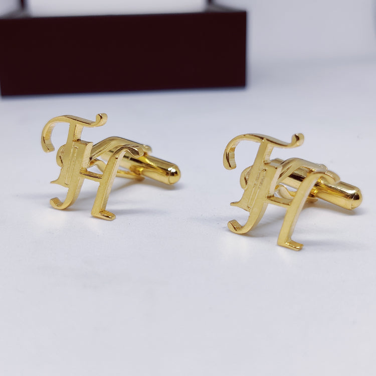 TH Double Initial Cufflinks