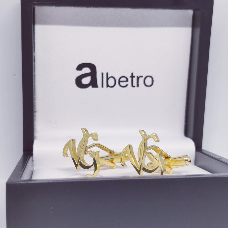 VG Double Initial Cufflinks