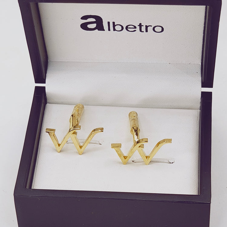 VV Double Initial Cufflinks