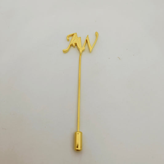 AW Double Initial Lapel Pin