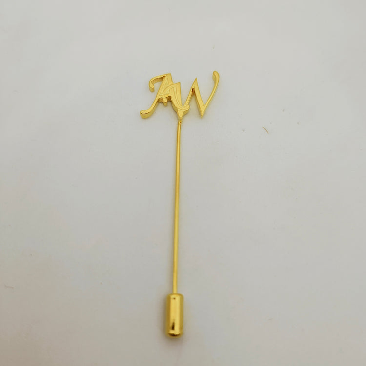 AW Double Initial Lapel Pin