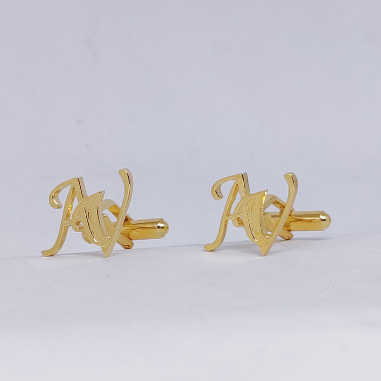 AV Double Initial Cufflinks