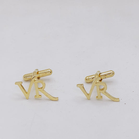 VR Double Initial Cufflinks