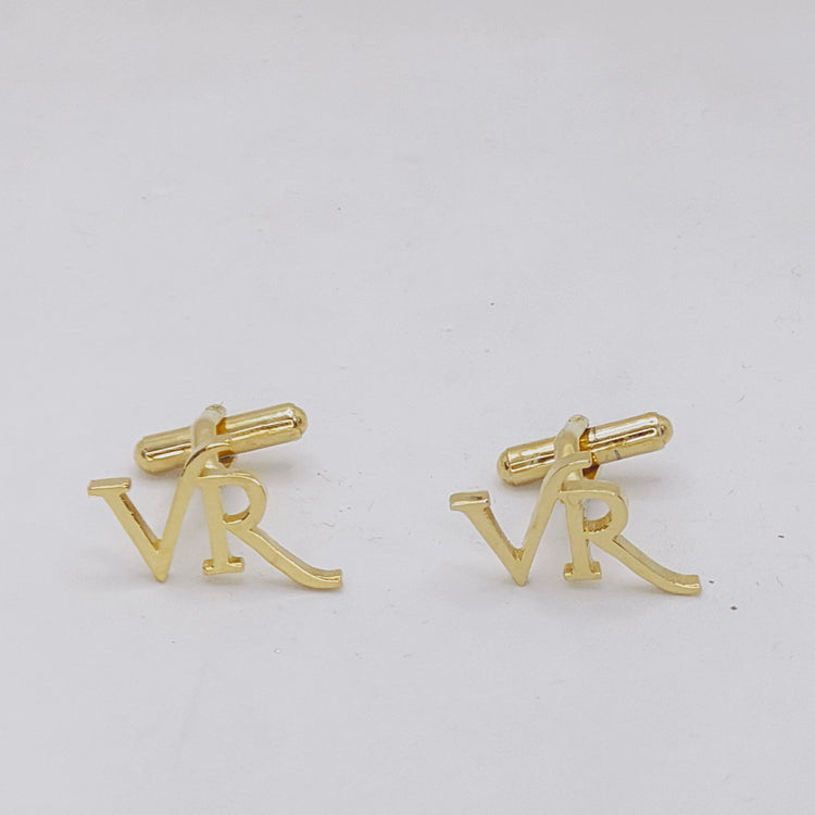 VR Double Initial Cufflinks