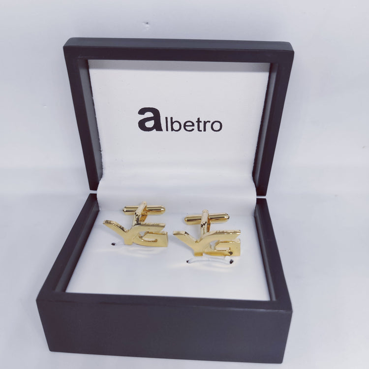 YG Double Initial Cufflinks