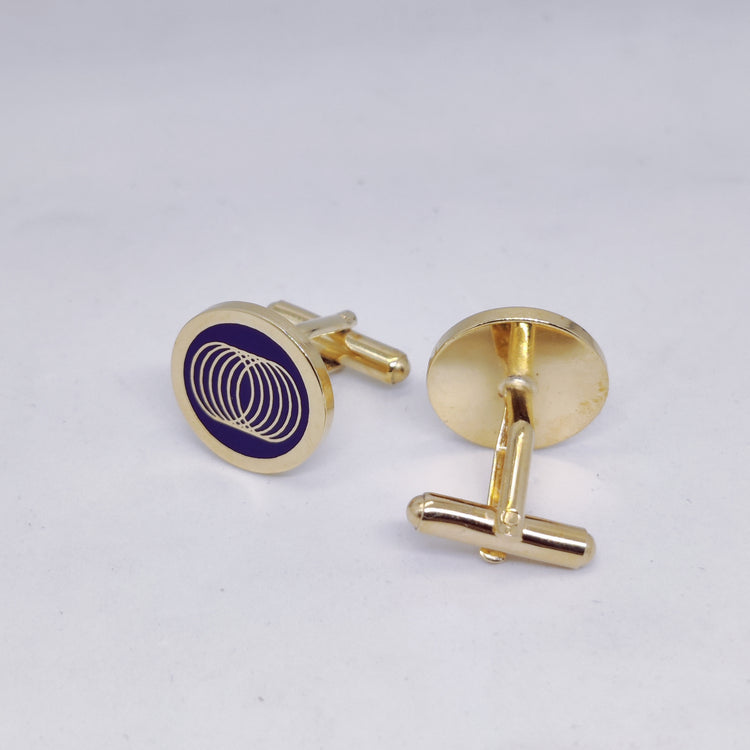 Infinity Circles Enamel Cufflinks