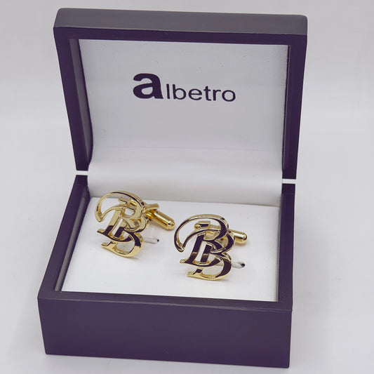BB Double Initial Cufflinks
