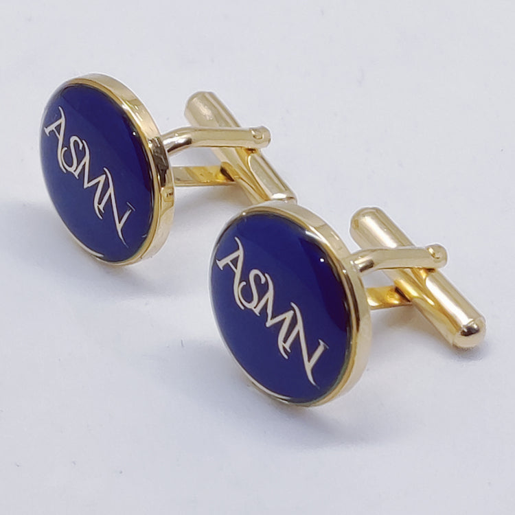 ASMN initial monogram cufflinks